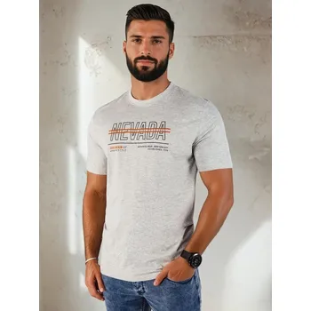 Pánské triko DSTREET SVĚTLE ŠEDÁ M