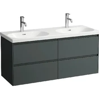 Koupelnový nábytek Laufen Lani - Umyvadlová skříňka, 118x45x52 cm, 4 zásuvky, šedá H4035741122661