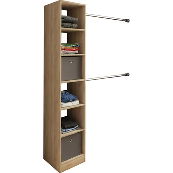Šatní skříň VCM Šatní regál Dacho (šatní regál se 2 tyčemi, dub sonoma)
