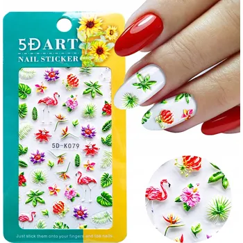 Samolepky 5D na zdobení nehtů - Vzory - Plameňák