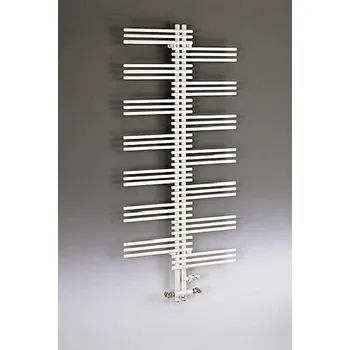 Radiátor Zehnder Yucca - Koupelnový radiátor 91x50 cm, rovný, středové připojení 5 cm, jednořadý, bílý lak YS-090-050