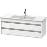 Duravit Ketho - Umyvadlová skříňka 48x120x48 cm, 2 zásuvky, lesklá bílá KT643102222