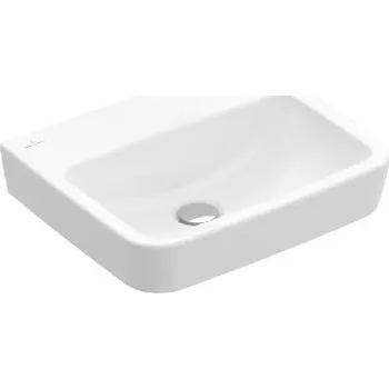 Umyvadlo Villeroy & Boch O.novo - Umývátko 45x37 cm, bez přepadu, bez otvoru pro baterii, alpská bílá 43444801