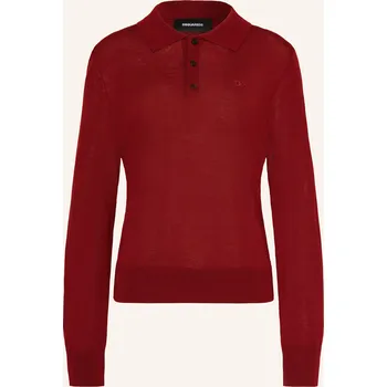 Dámský svetr dsquared2 Dámská Úpletová Polokošile, tmavě červená, 36