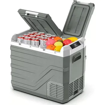 Autochladnička Autochladnička kompresorová Alpicool, dvouzonová autolednice, objem 40l, napájení 12V, 24V nebo 230V, LCD displej, nastavitelná dvířka (Autolednice duální, dvoukomorová)