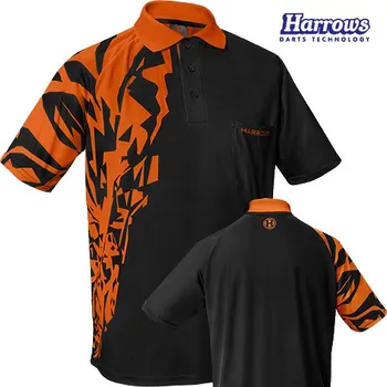 Pánská košile Harrows Košile Rapide - Black & Orange - 4XL