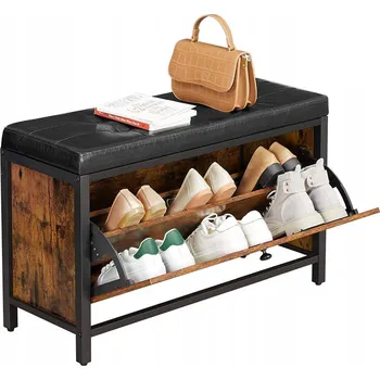 Botník Botník s sedátkem Songmics 80 x 51 x 30 cm, odstíny hnědé