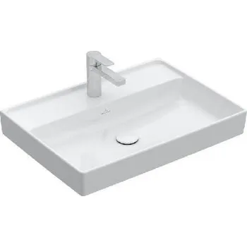 Umyvadlo Villeroy & Boch Collaro - Umyvadlo 65x47 cm, bez přepadu, otvor pro baterii, CeramicPlus, Stone White 4A3366RW