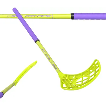 Florbalová hůl Fatpipe Nitro 34 Yellow/Purple SMU Levá (levá ruka dole) 65 cm (= 76 cm)