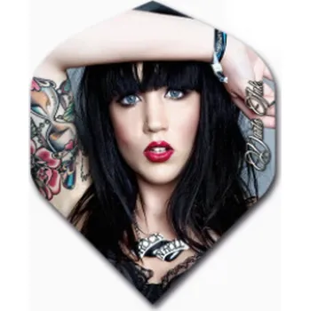 Příslušenství pro šipky Designa Letky Darts Ink - Black Haired Girl F2488