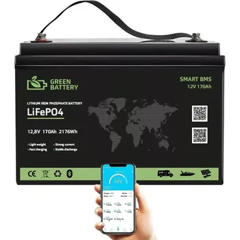 Trakční baterie Baterie LiFePO4 12,8V 170Ah, 2176Wh, Lithium-železo-fosfátová baterie, smart Bluetooth BMS (Náhrada za trakční baterie, lithiová baterie, BMS, LiFePO4 baterie, solární baterie)