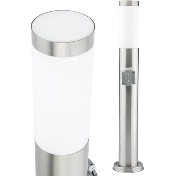 Dekorativní svítidlo Masterled Venkovní zahradní lampa E27 SILVER SIGN 65cm s 230V zásuvkou