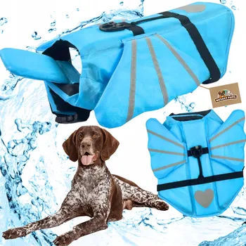 Obleček pro psa KAPOK pro psa plovací vesta do vody SE KŘÍDLY vel. L