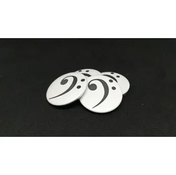 Button kovová placka - s potiskem basový klíč