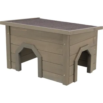 Dřevěný domek NATURA morče, 50 x 30 x 37 cm, šedo-zelená