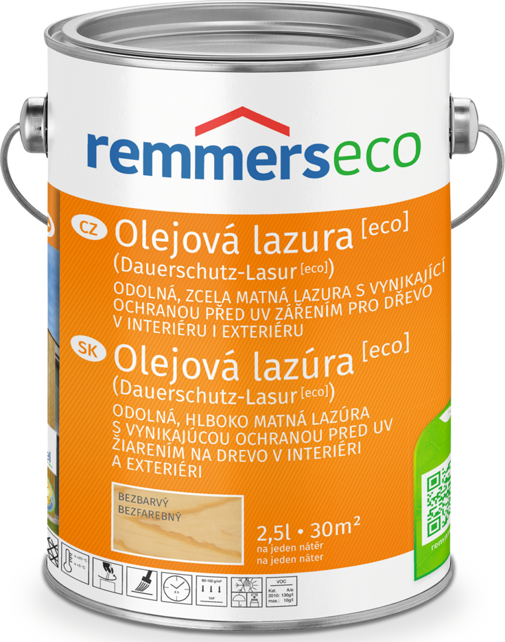 Remmers Olejová lazura [eco] /Öl-Dauerschutz-Lasur [ECO], Balení 0,75 l, Barevné odstíny Teak