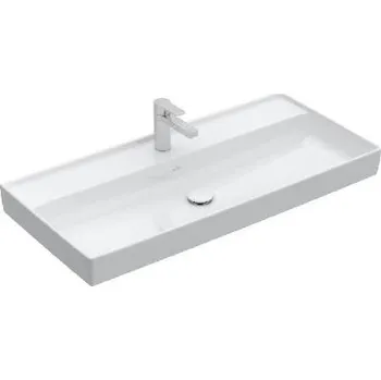 Umyvadlo Villeroy & Boch Collaro - Umyvadlo nábytkové 100x47 cm, bez přepadu, otvor pro baterii, CeramicPlus, Stone White 4A33A2RW