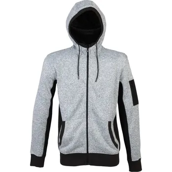 Pánská mikina James Ross Pletená fleecová mikina New Quebec pánská světle šedá 3XL