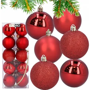 Vánoční dekorace Zdobená Vánoční Koule , Hladká Vánoční Koule , vánoční koule cetek 4 cm 20 ks