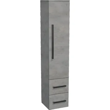 Koupelnový nábytek Koupelnová skříňka vysoká SAT Cube Way 35x163x33 cm beton CUBE3CHV35BE