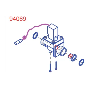 Ventil Kolo ND magnetický ventil s fitrem k termickému pisoáru Fondo, Nova, Felix 94069000