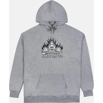 Pánská mikina Mikina Thrasher Who Cares by Neckface - Grey - XL