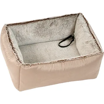 Pelíšek pro psa O´LALA PETS Autosedačka pro psa Platinum Pelech do auta cestovní Hnědý Velikost: 80x45cm