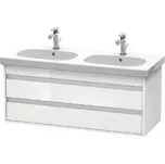 Duravit Ketho - Umyvadlová skříňka 48x115x46 cm, 2 zásuvky, lesklá bílá KT664902222