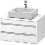 Duravit Ketho - Umyvadlová skříňka 50x80x55 cm, 2 zásuvky, lesklá bílá KT665402222