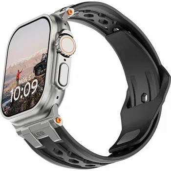 Chytré hodinky UAG Monarch Strap řemínek Apple Watch 49/46/45/44/42mm černý/titan