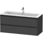 Duravit Ketho.2 - Umyvadlová skříňka 55x121x48 cm, 2 zásuvky, grafit mat K25265049490000