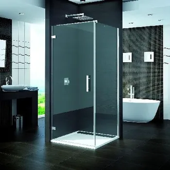 RONAL Pur - Boční stěna s vyrovnávacím profilem, 120 cm - barva chrom, sklo satén PUDT2P1201049