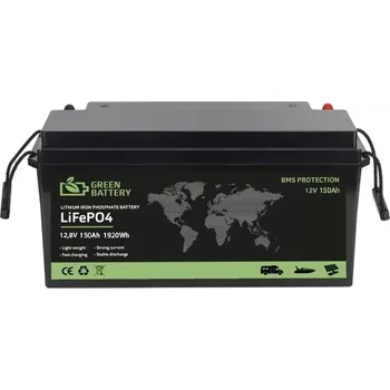 Trakční baterie Baterie LiFePO4 12,8V 150Ah, 1920Wh, Lithium-železo-fosfátová baterie, BMS (Náhrada za trakční baterie, lithiová baterie, BMS, LiFePO4 baterie, solární baterie)