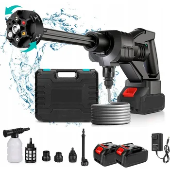 Vysokotlaký čistič AKUMULÁTOROVÁ TLAKOVÁ MYČKA 100 BAR 21V 3AH s multifunkční tryskou