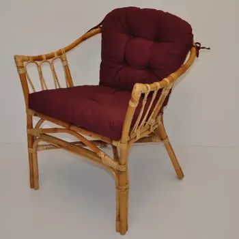 Křeslo Ratanové křeslo Subaliu - vínový kepr - SLEVA 3% s kodem radost25