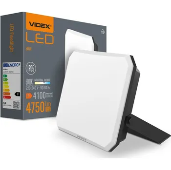 Reflektor LED 50W 4750lm 5000K Studená Černý z Mleczną Przesłoną Videx