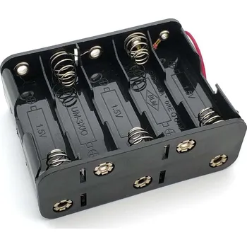 Držák baterie Bateriový box pro 10 kusů AA baterií, 15V