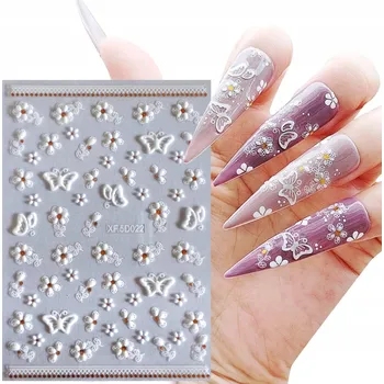 Samolepky 5D na zdobení nehtů - Motýlci