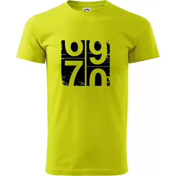 Pánské tričko Tachometr 70 - Klasické pánské triko vyšší gramáže - S ( Limetková )