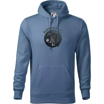 Pánská mikina Padesátník Československý - Mikina pánská Cape s kapucí - 5XL ( Denim )