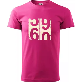 Pánská móda Tachometr 60 - Klasické pánské triko vyšší gramáže - L ( Purpurová )