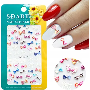 Samolepky na nehty - Vzory: Mašličky