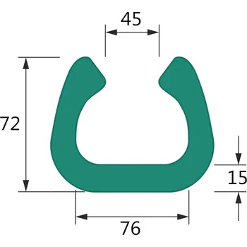 Obalový materiál 10 ks - Pěnový polyetylén Profil U FIX 80 (1ks=2bm)