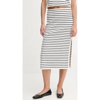 Dámská sukně Sukně Dkny bílá barva, midi, pouzdrová, DJ5R0729 00X, vel. XS