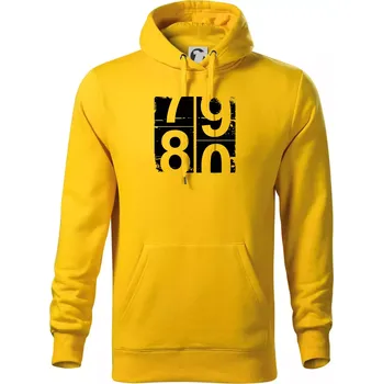 Pánská mikina Tachometr 80 - Mikina pánská Cape s kapucí - M ( Žlutá )