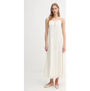 Dámské šaty Šaty s příměsí lnu Hoss Intropia 8229131 béžová 01X, vel. XS