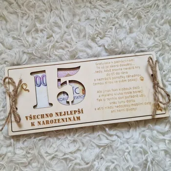 Dárková krabička Dárková krabička na peníze k Narozeninám (vaše vlastní číslo) 2