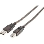 MANHATTAN Kabel USB-A na USB-B, 15m, černá 152389