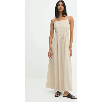 Dámské šaty Lněné šaty Answear.LAB PK2981.iak béžová 80X, vel. S