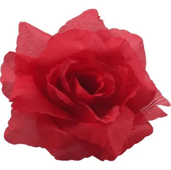 umělá květina Růže květ (hlava) 11 cm, červená